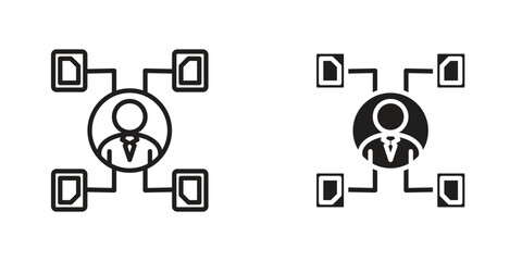 Multitask icon Design Illustrations. editable web icons
