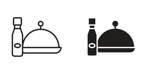 Room service icon Design Illustrations. editable web icons