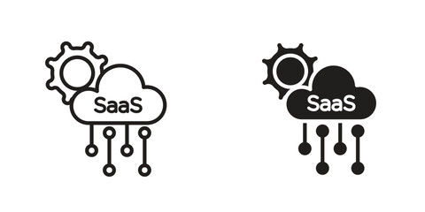 SaaS icon Design Illustrations. editable web icons