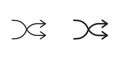 Shuffle icon Design Illustrations. editable web icons