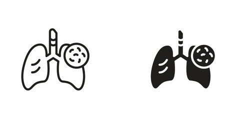 Tuberculosis TB icon Design Illustrations. editable web icons