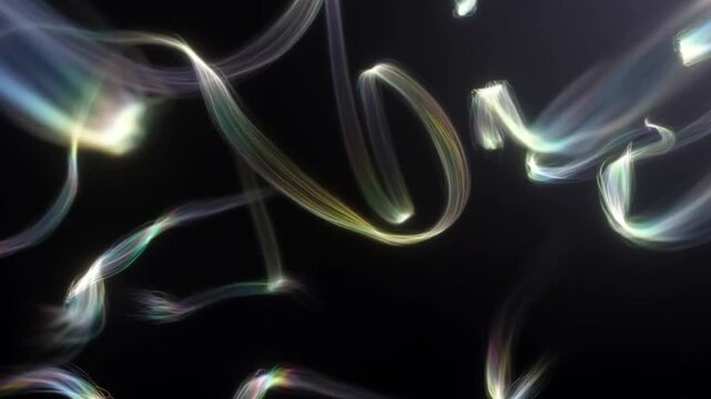 Ethereal Unicorn Mane: Wisps of unicorn mane float softly in blackness, radiating subtle fantasy charm and dreamlike elegance.