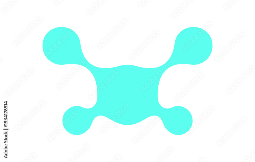 Canvas Prints psychedelic y2k metaball shape. abstract icon in retro shape. modern design element, 90s aesthetic, 