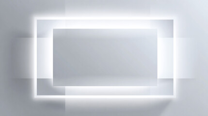 白い光枠が浮かぶミニマルバックグラウンド
