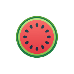 Fototapeta premium Watermelon Food Icon Isolated on a Transparent Background 