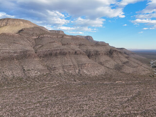 desert landscape drone photography in new mexico usa beautiful canyons on sunny day