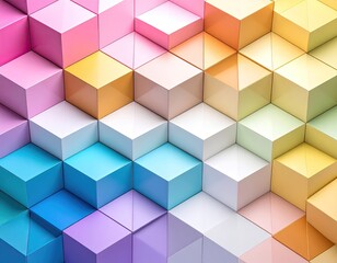 Obraz premium Colorful Abstract Cubes Background Pattern