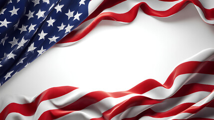USA flag banner, United States background, US flag border