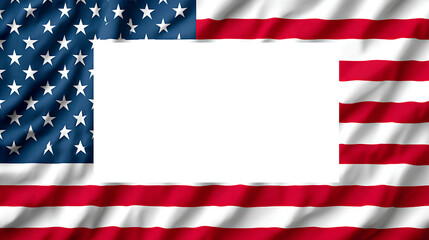 Obraz premium USA flag banner, United States background, US flag border