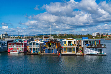 Fisherman's Wharf, a popular marine destination in Victoria, Canada