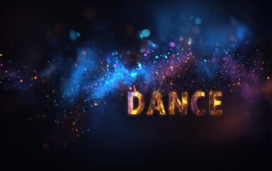Night dance party music layout cover design template background with colorful dark blue glitters style. Light electro vector for music event concert disco, club invitation, festival poster, flyer