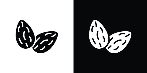 Almond icon Vector Logo Template for graphic and web design.