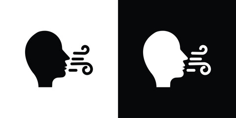 Breath icon Vector Logo Template for graphic and web design.