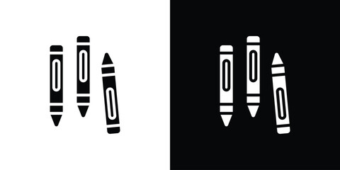 Fototapeta premium Crayon icon Vector Logo Template for graphic and web design.