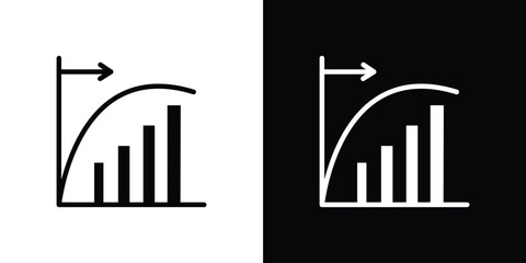 Diminishing returns icon Vector Logo Template for graphic and web design.