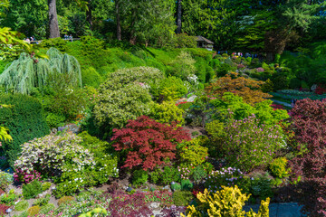 Sunken Garden at Butchart Gardens on Vancouver Island, Canada