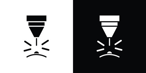 Laser machine icon Vector Logo Template for graphic and web design.