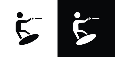 Wakeboarding icon Vector Logo Template for graphic and web design.