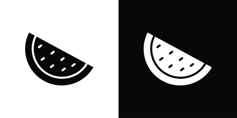 Watermelon slice icon Vector Logo Template for graphic and web design.