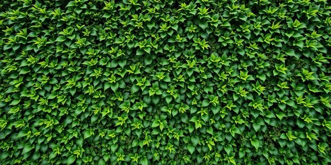 Lush green vertical garden wall, vibrant foliage texture, design element, tropical