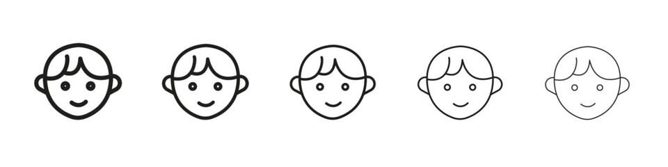 Child face icon for your web site design, logo, app, UI.