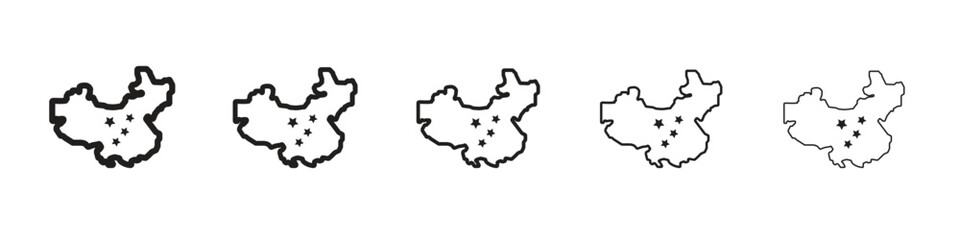 China map icon for your web site design, logo, app, UI.