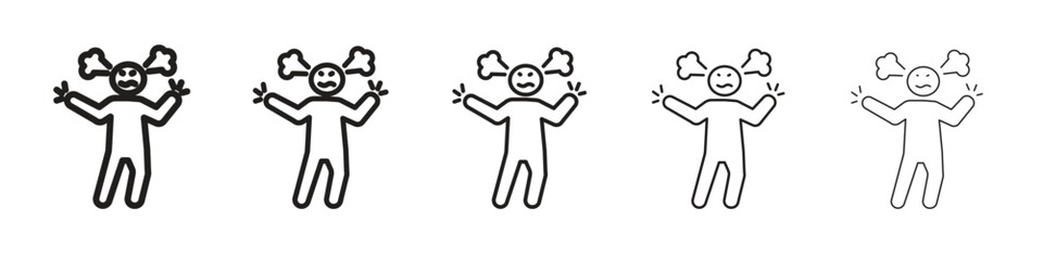 Irritated human icon for your web site design, logo, app, UI.