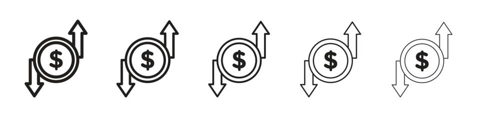 Operating profit loss icon for your web site design, logo, app, UI.