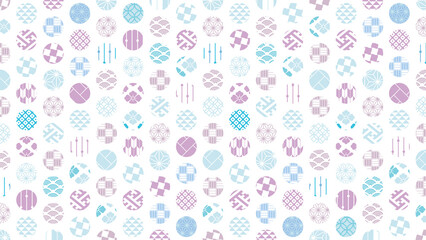 夏の季節の涼しい和柄背景イラスト