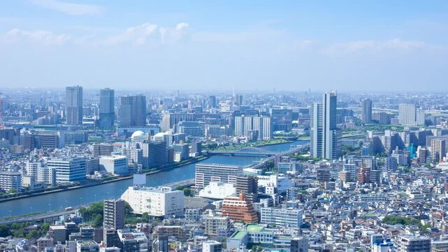 東京下町・足立区　墨田区方面　ドローン撮影イメージ