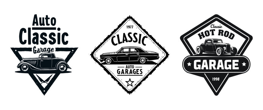 Décalcomanies Hot Rod Garage 1/18 - Noires, Blanches, Argentées - Marque INTERDECAL - Neuf
