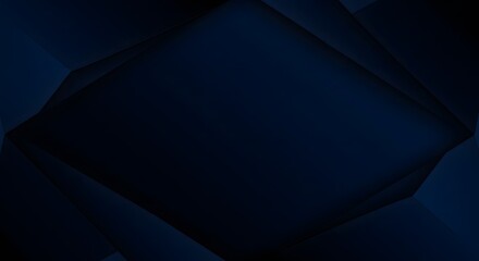 Abstract Dark Blue Geometric Background: Modern Minimalist Design with Shadow and Light