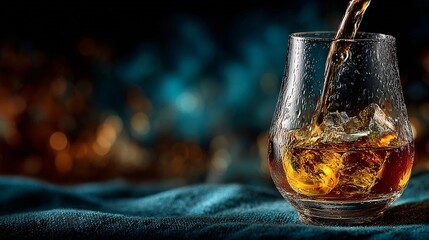 Close-Up Photography of a Rich Armagnac Being Poured Elegantly