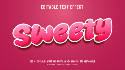 sweety editable text effect