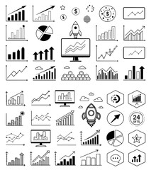 Versatile line art solid black icons 30 unique designs UI UX set app logo clean asset image