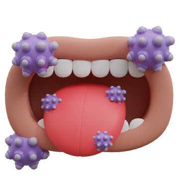 Tongue Cancer 3D Icon