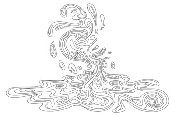 Fototapeta premium Abstract design of splashing water. 