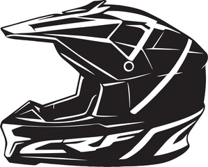 Silhouette image of a helmet on a white background