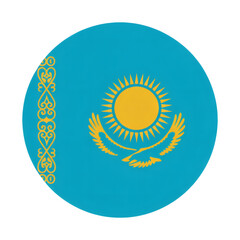  A Stunning Vector Illustration Round Kazakhstan Flag - Perfect for Designs