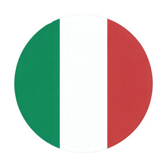 Round Italian Flag Vector Illustration - A Perfect Circle Design