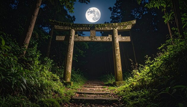 廃神社と朽ちた鳥居