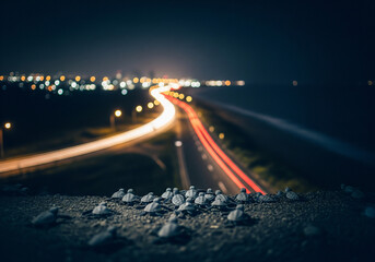 Baby sea turtles confused by city lights, crawling away from the ocean.