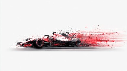 and keyword list based on the image

 Red Formula 1 Race Car Speed Blur Abstract