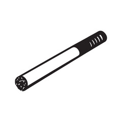 Cigarette silhouette image on white background