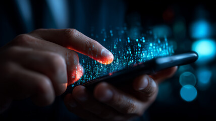 Smartphone Interaction Revealing Encrypted Data Stream in Cyber Environment
