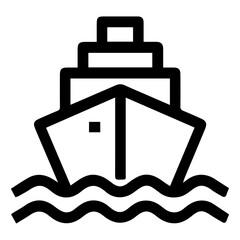 Cargo Ship Icon Maritime Vessel Illustration