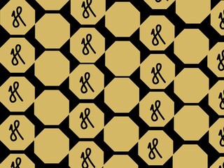 Obraz premium Seamless Pattern In Geometry Shape and Alphabet Icon Decoration for Ceramic,Fashion motif,Book cover,Stationery design or other
