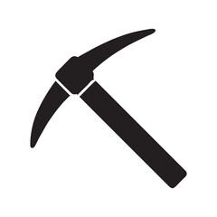 Silhouette image of hoe on white background