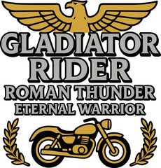 Gladiator Rider Roman Thunder Warrior Tee