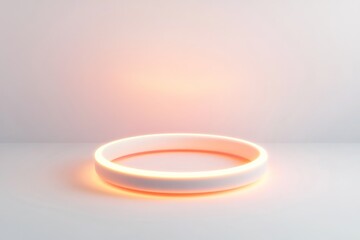 Glowing halo minimalist design for mindfulness and meditation themes